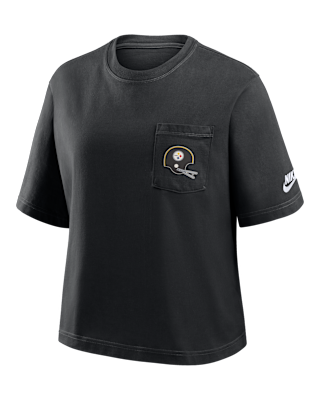 NFL Pittsburgh Steelers ダウン　フード取り外し可能 Pittsburgh Steelers Rewind Pocket Boxy Women's Nike NFL T